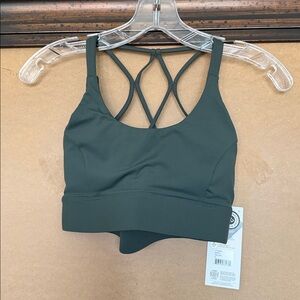 MPG Strappy Back Sports Bra - Dark Green